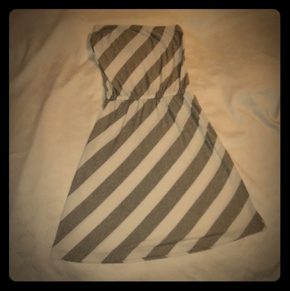 FANG Size Small Striped strapless dress